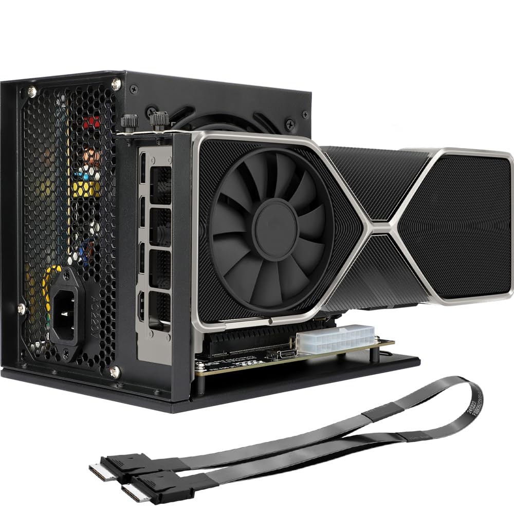 PCIe 4.0 x4 64Gbps Compatible eGPU DOCK, with OCuLink SFF-8612 8311 to PCIe x16