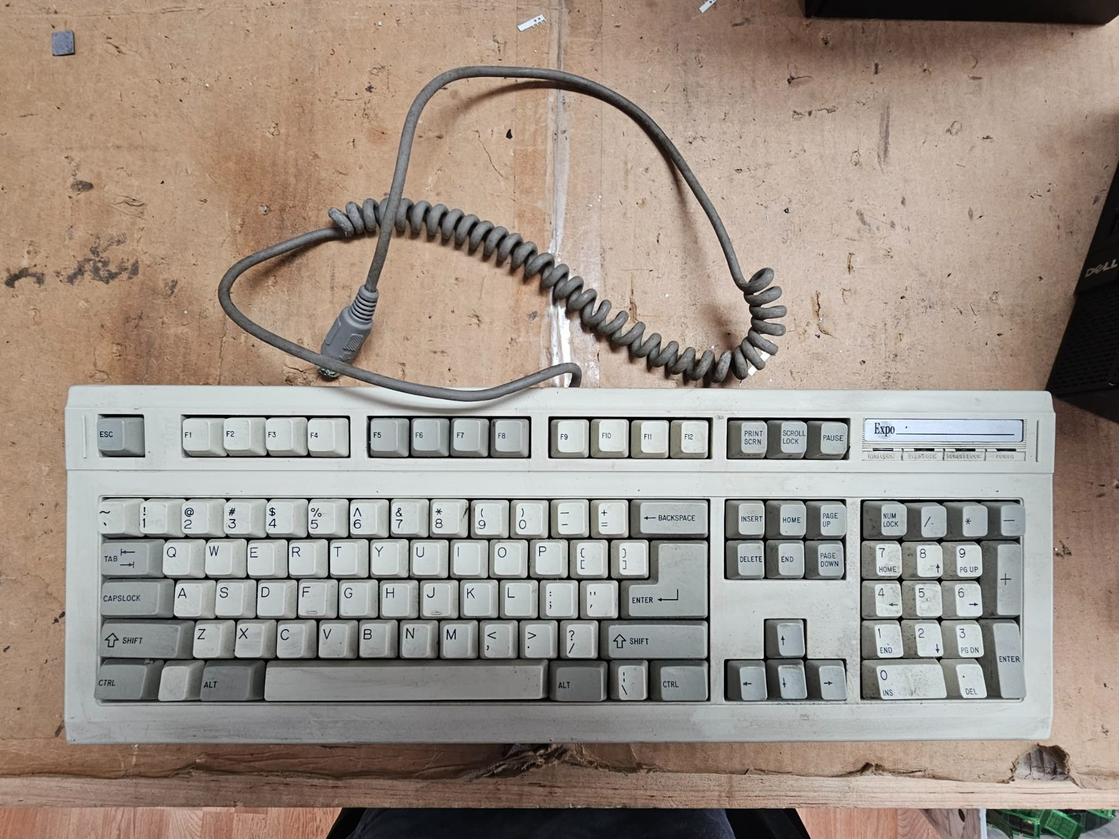 Rare Retro Vintage EXPO Clicky AT Keyboard White Cross Mechanical Key Switches