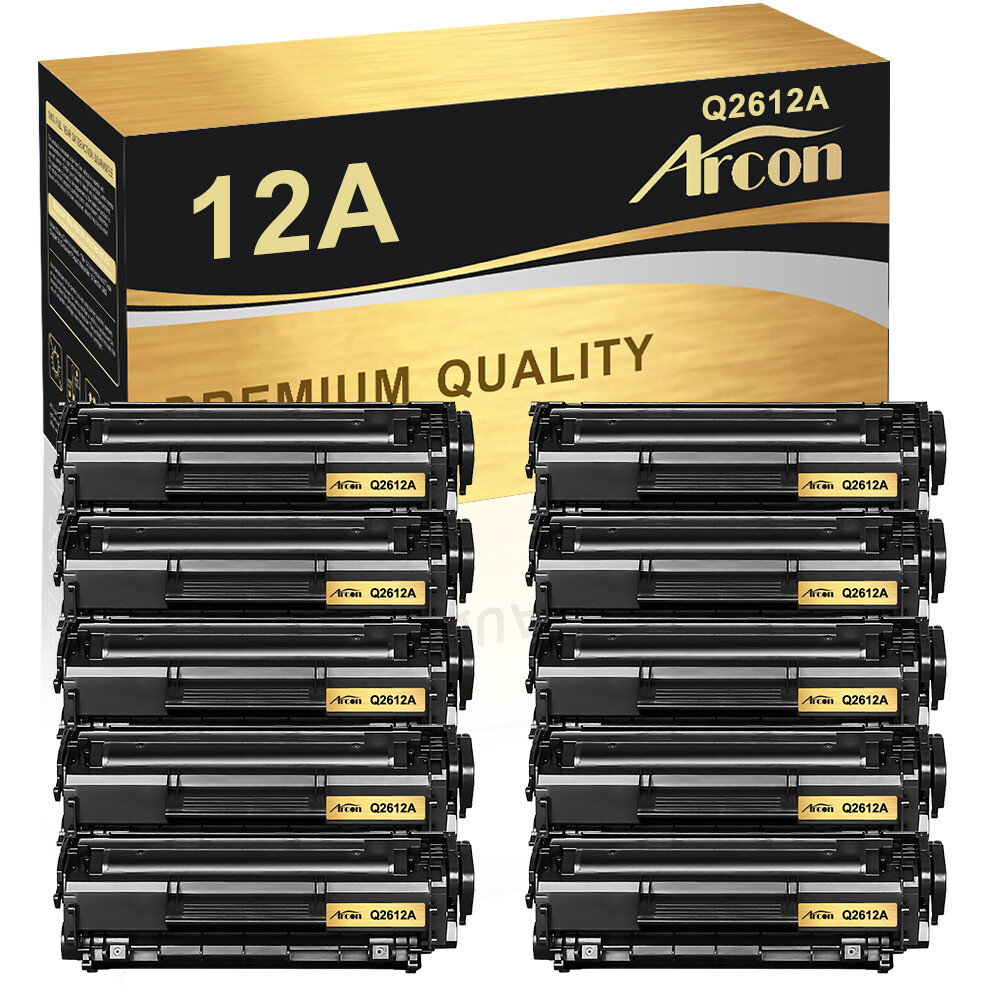 10PK Q2612A 12A Toner Cartridge For HP LaserJet 1010 1020 1022n 1022nw 3050 3052