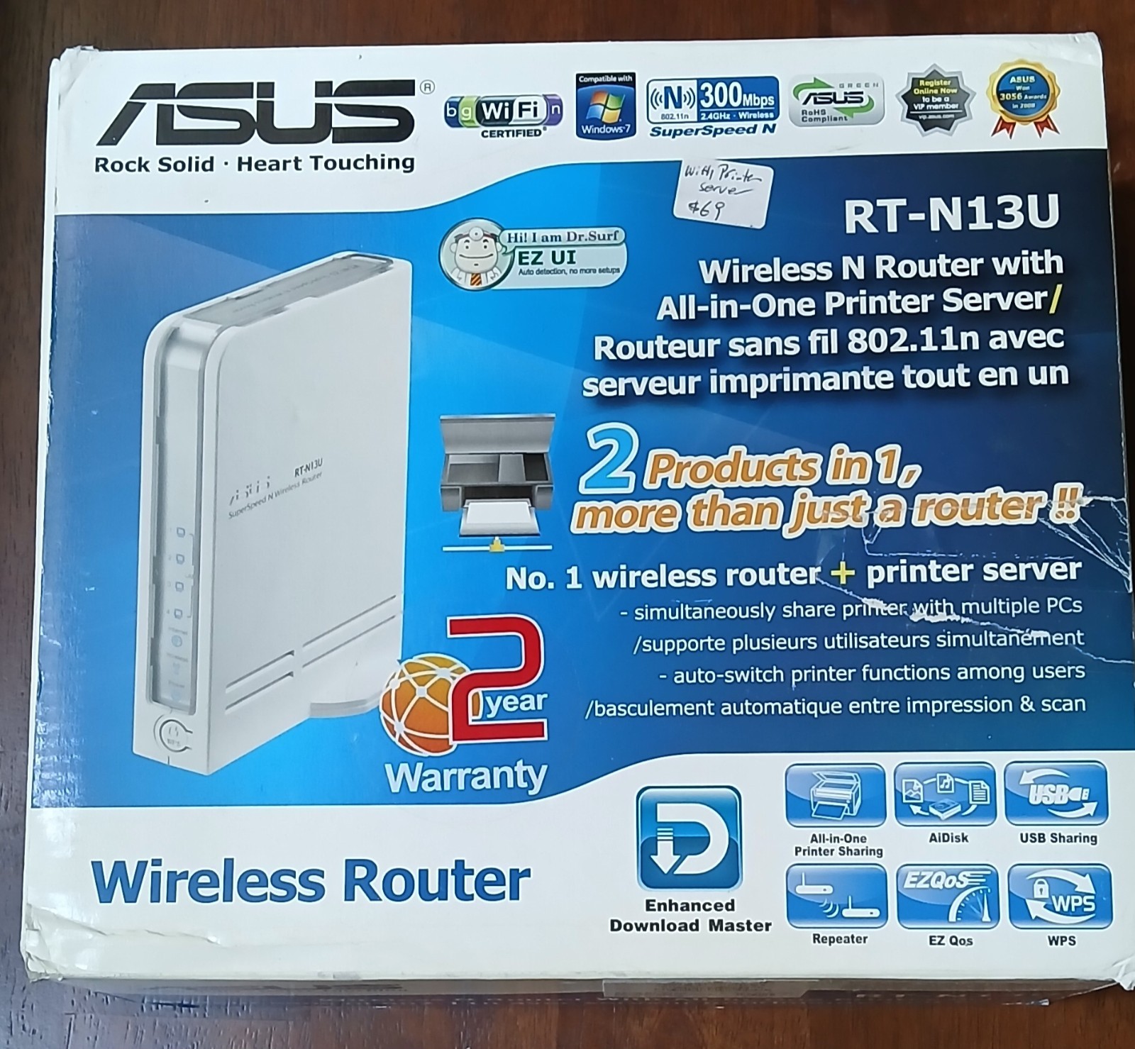 ASUS RT-N13U  4-Port 10/100 Wireless N Router