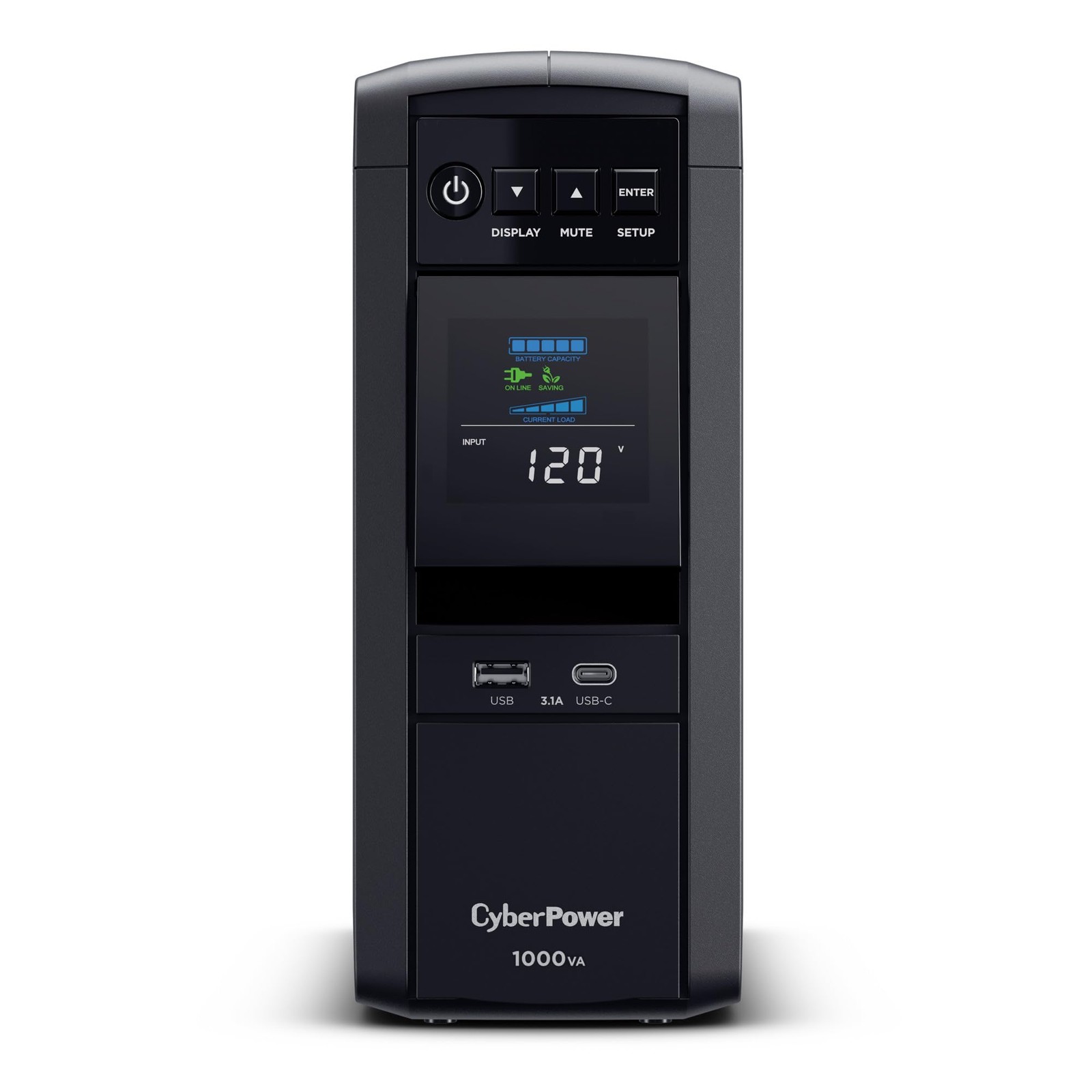 CyberPower CP1000PFCLCD PFC Sinewave UPS Battery Backup and 1000VA, Black