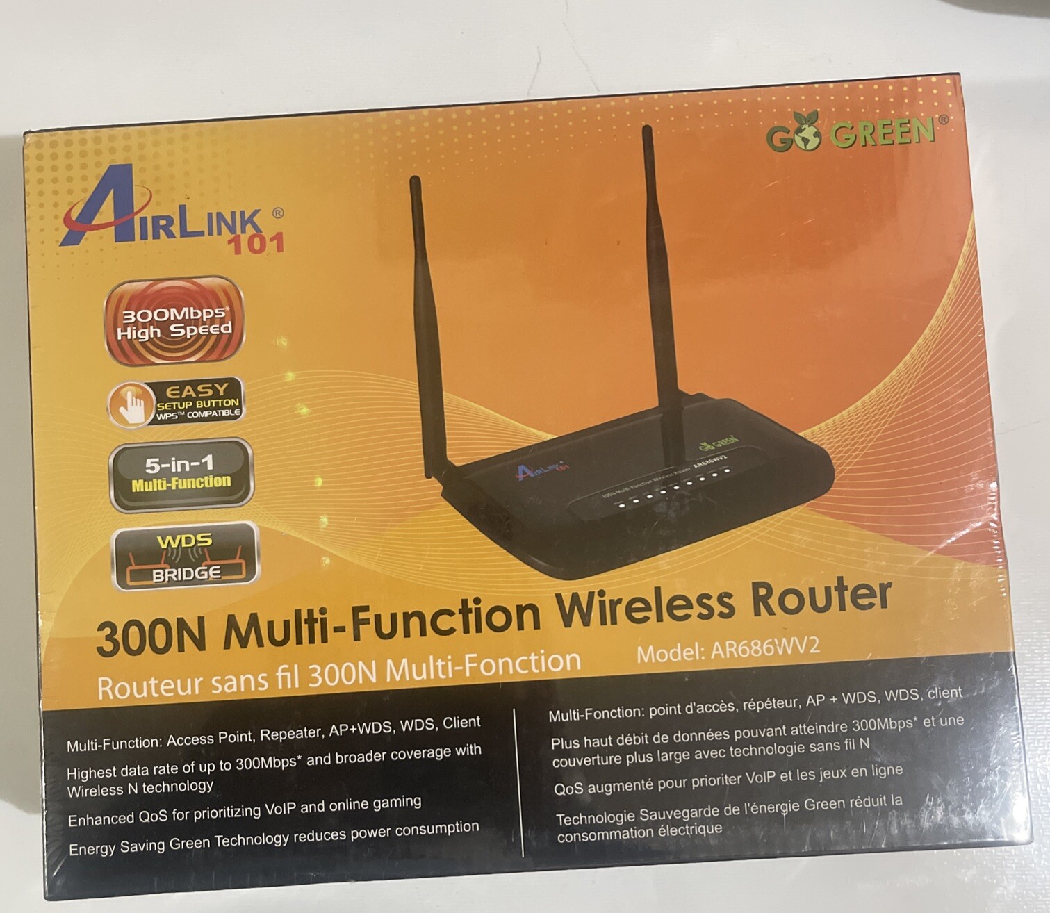Airlink 101 Wireless N 300 Multi Function Access Point with 5 Port Switch AR686