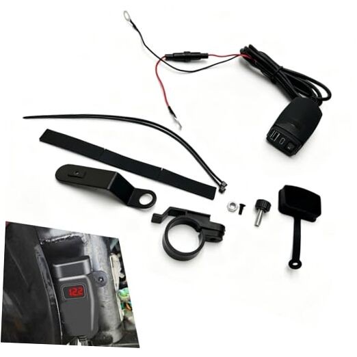 1 SET Motorcycle USB Type C Power Adapter - Fast Phone Tablet with 12V