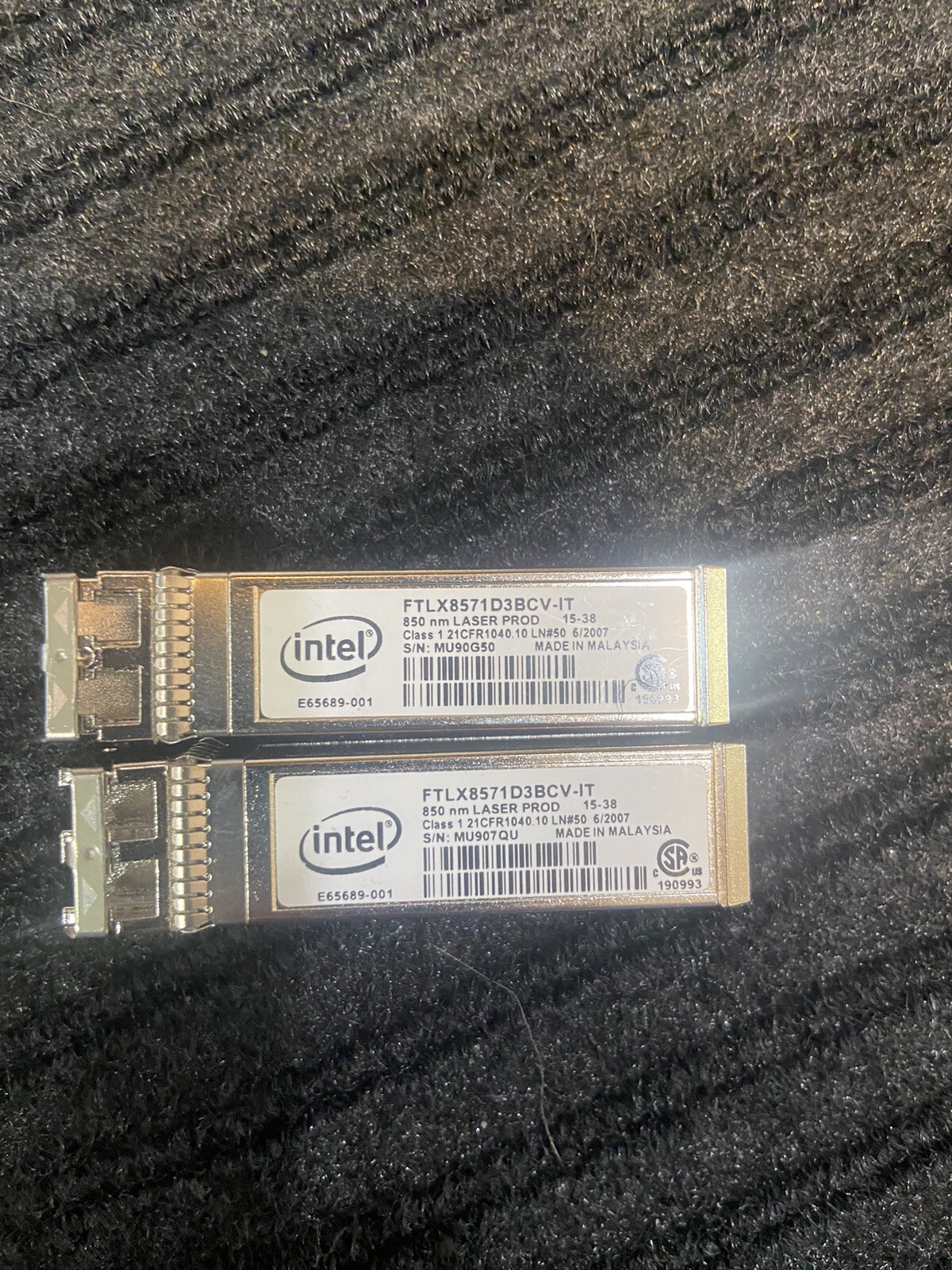 (2) Genuine Intel 10Gbe FTLX8571D3BCV-IT E10GSFPSR