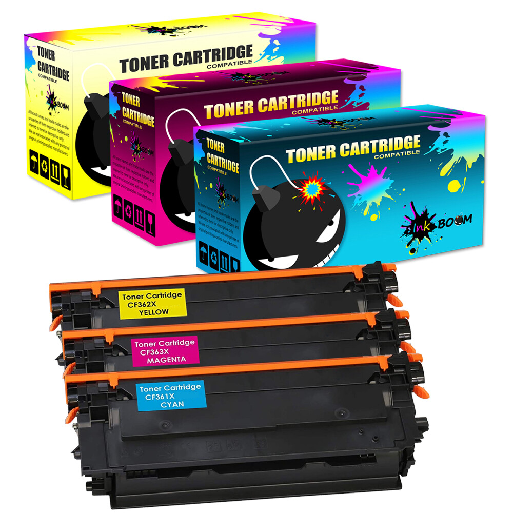 3 CMY Toner replace for HP CF360X 508X Color LaserJet Enterprise M553n M577f