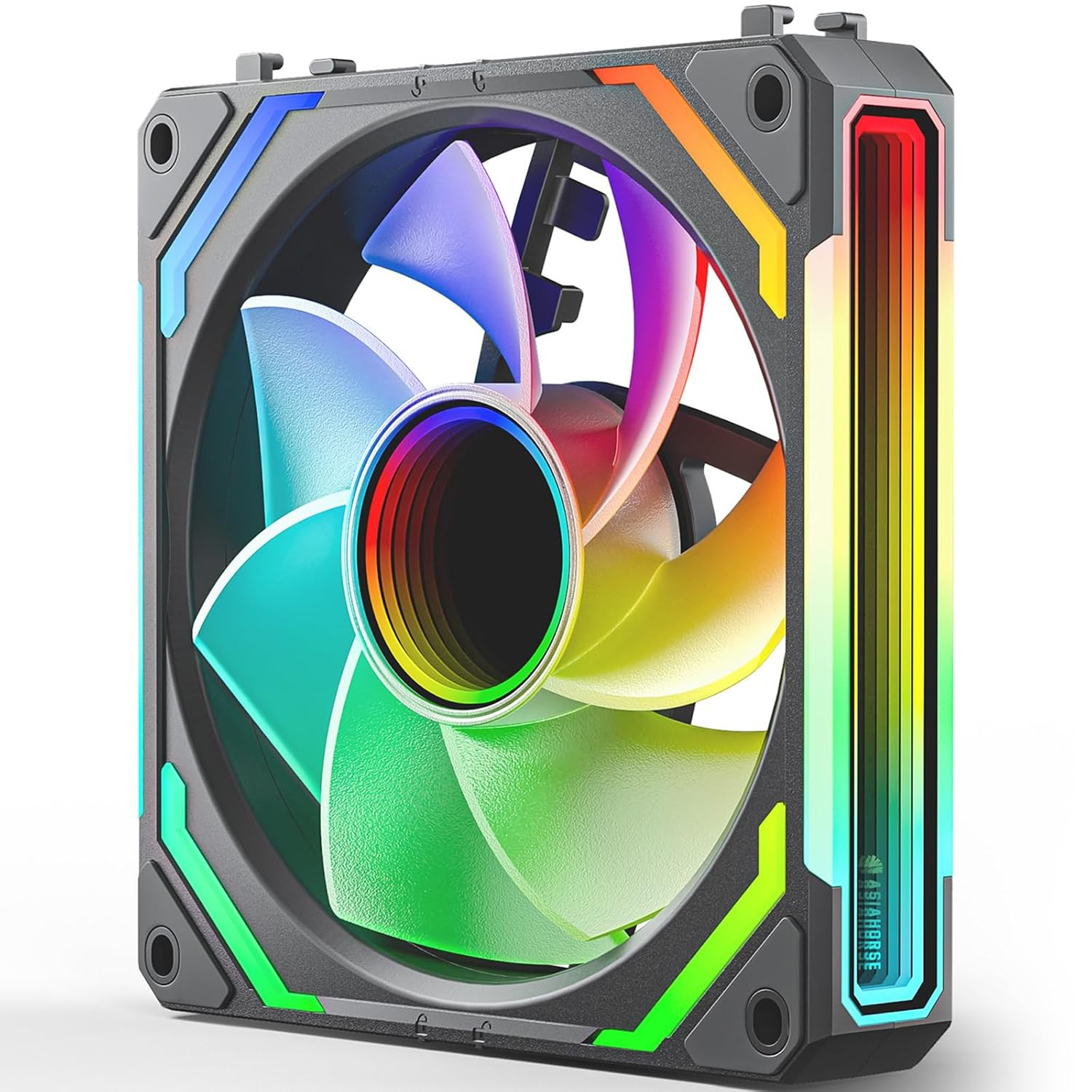 Cosmiq-Re-Black 120Mm Case Fan, Infinity Mirror FDB Reverse Fan