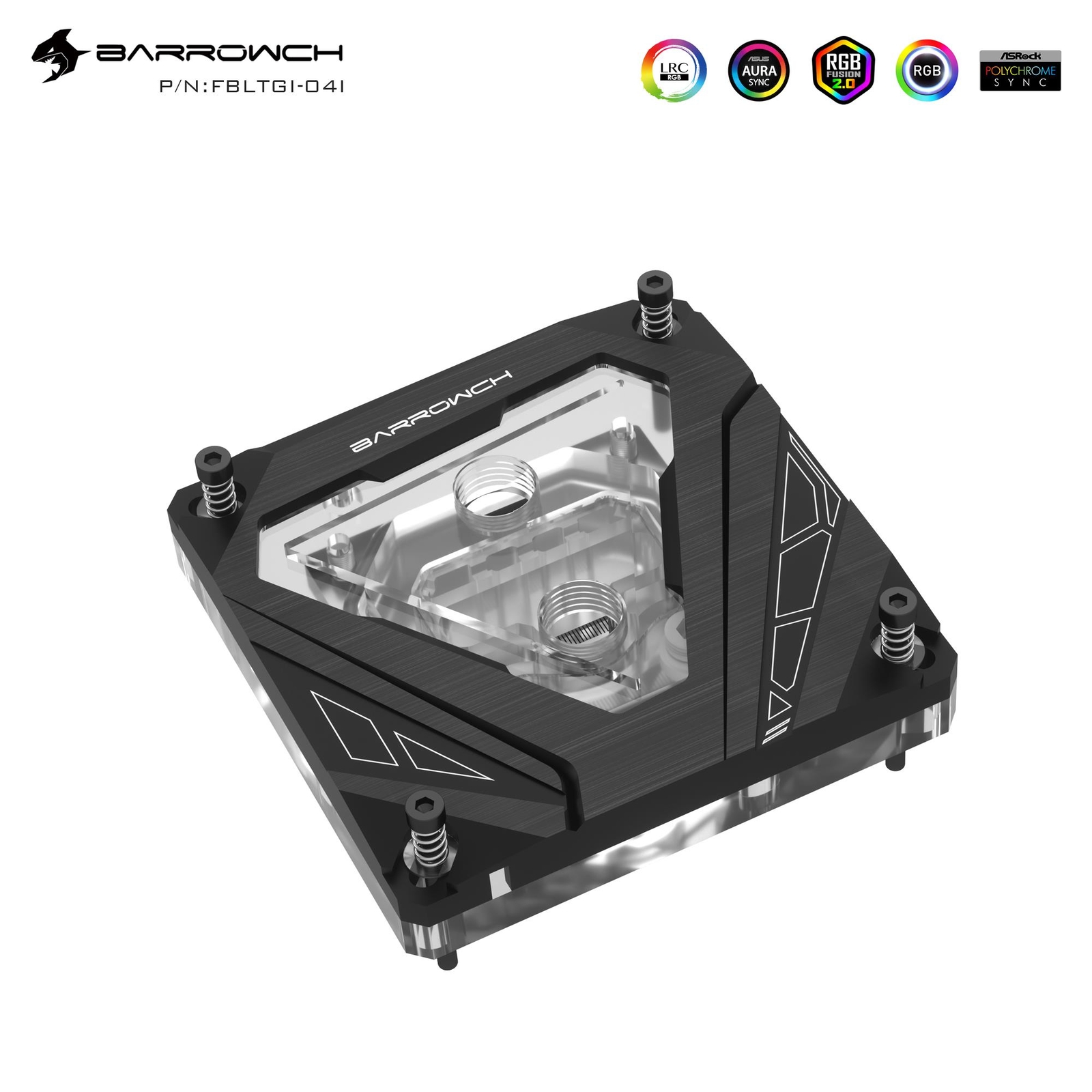 Barrowch RGB Water Cooling CPU Block for Intel FBLTGI-04I