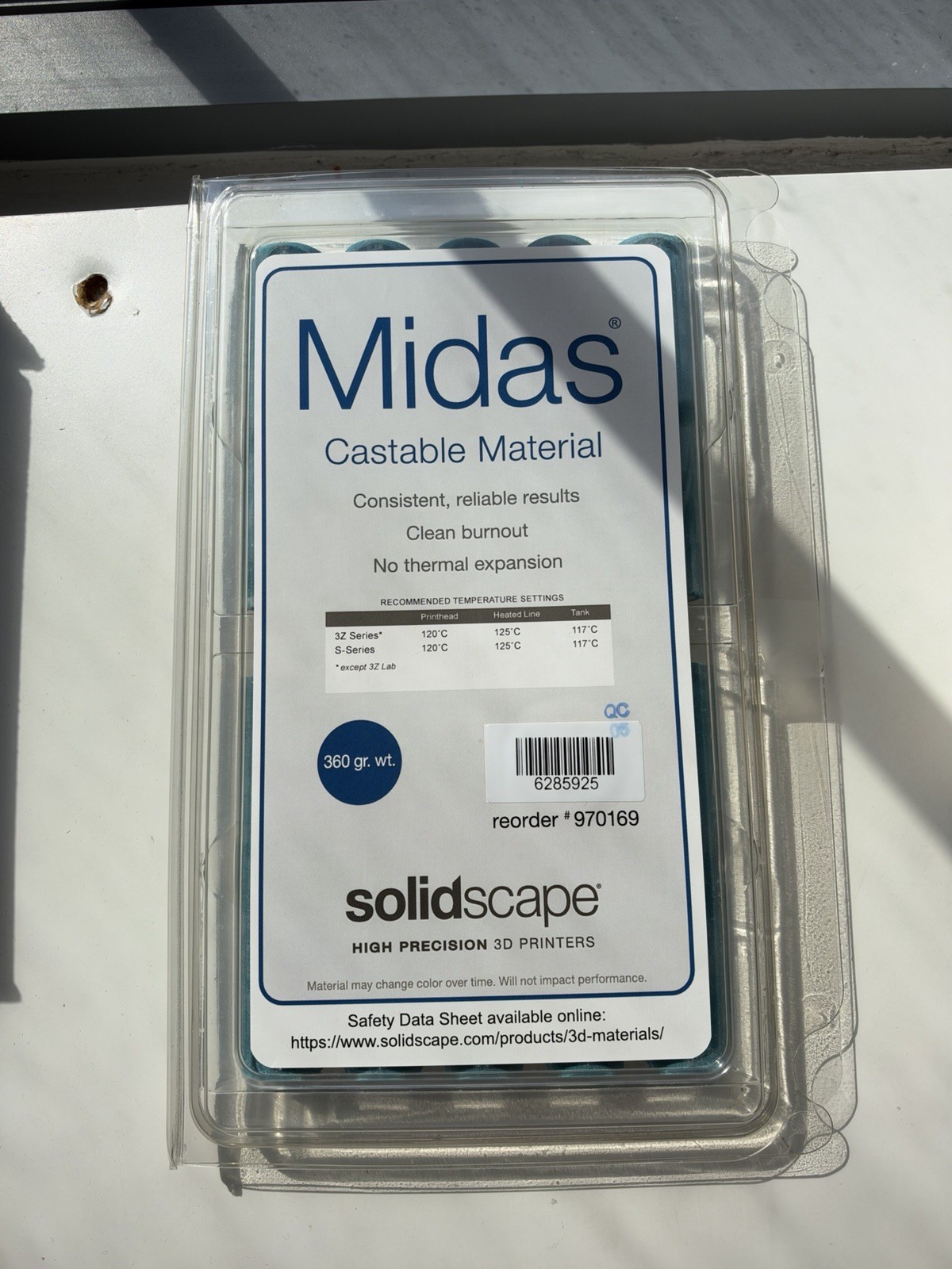 Solidscape Midas Build Material (Tray Of 10 Sticks)
