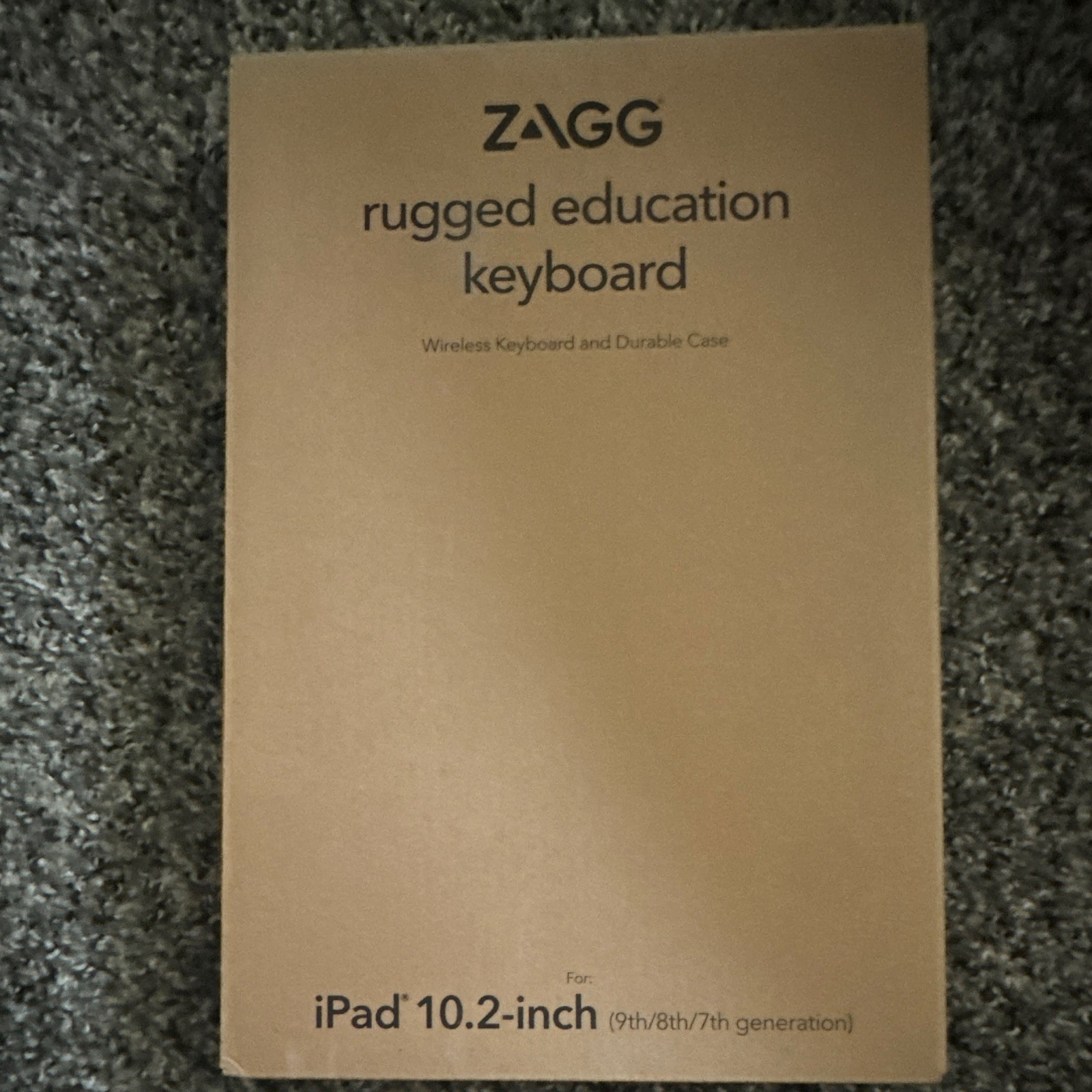 ZAGG Rugged Education Wireless Keyboard Case Tan for iPad 10.2 7th/8th/9th