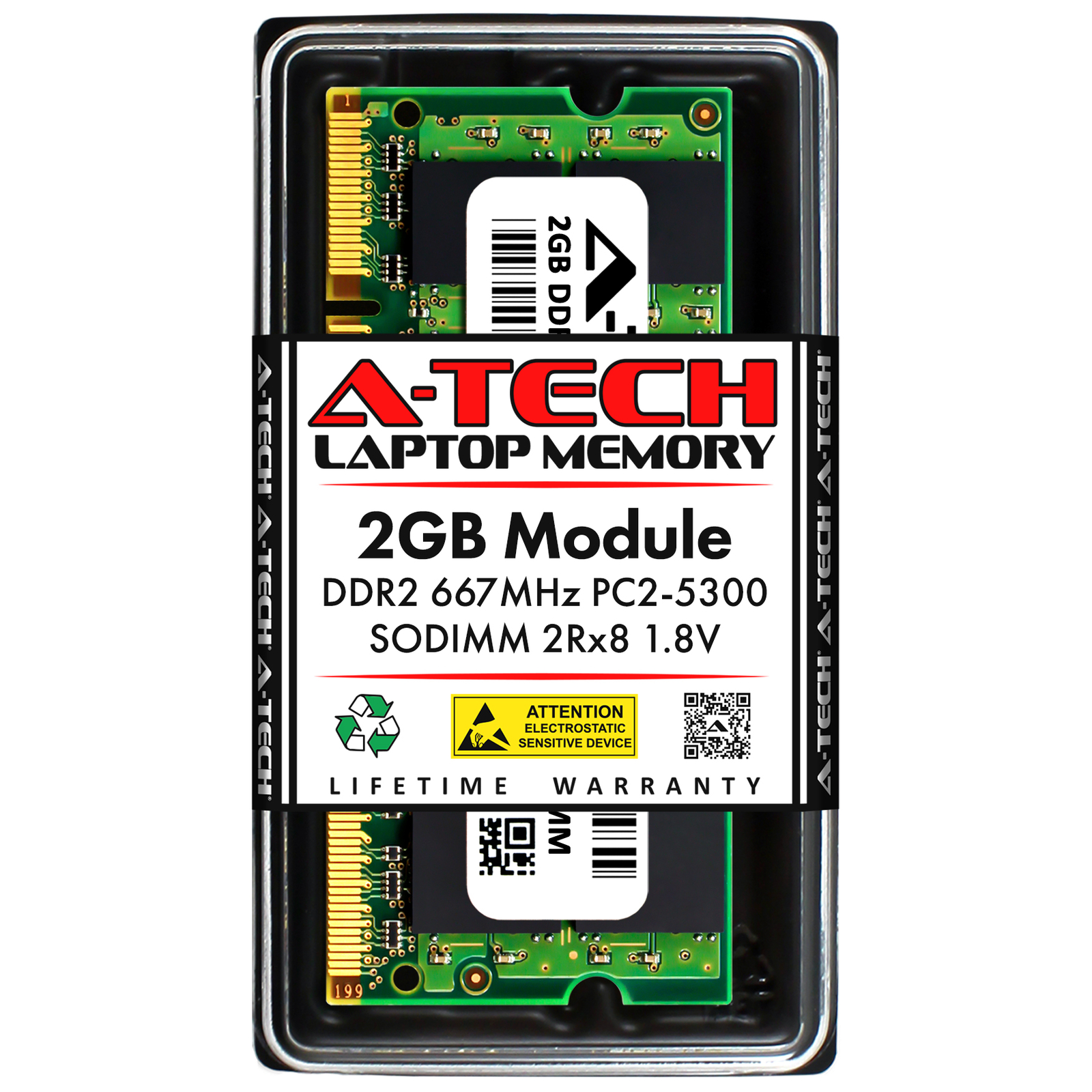2GB DDR2 PC2-5300 SODIMM (Replacement for Samsung M470T5663CZ3-CE6) Memory RAM