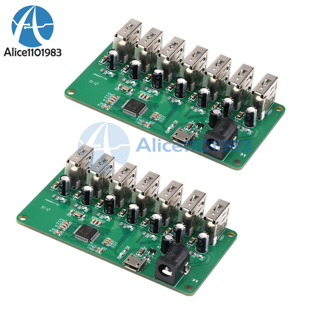 2PCS USB 2.0 HUB Module 1 to 7 Port Hub USB Expansion Module 7 USB Interface