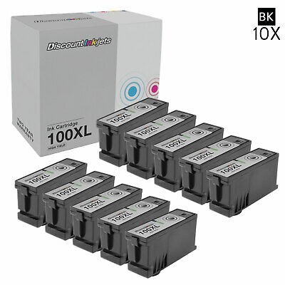 10PK Compatible BLACK Ink for Lexmark 14N1068 100XL HY Cartridge S305 S405 S505