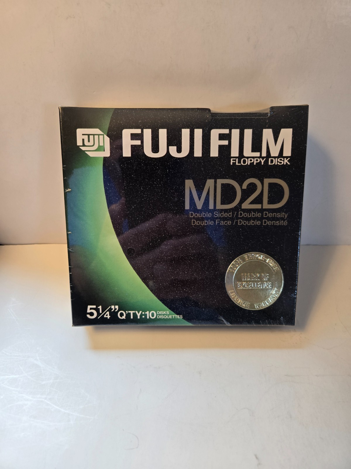 New Sealed Fujifilm MD2D 5.25 in Double Sided Recordable Floppy Disks (10)