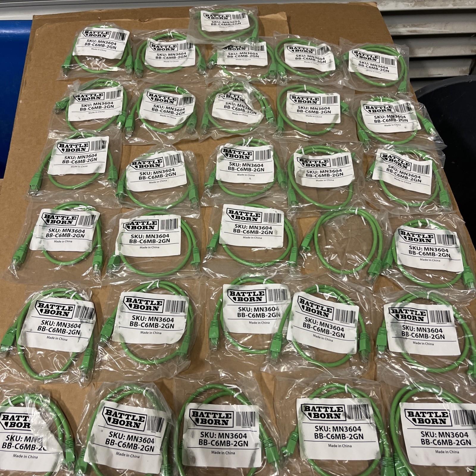 LOT Of (31) 2Ft Cat6 Ethernet Patch Cable Network Internet RJ45 - 2 Feet - Green