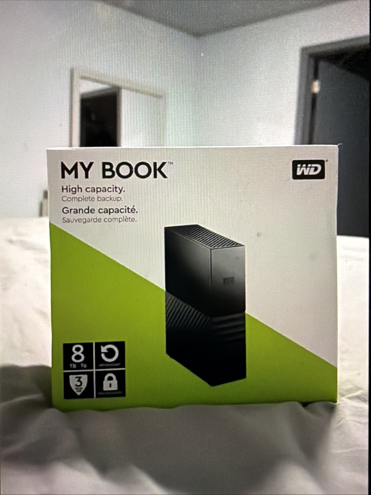 WD My Book 8TB USB 3.0 External HDD, Password Protection, Auto Backup, PC/Mac