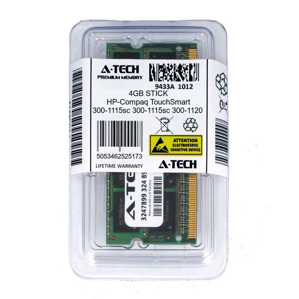 4GB SODIMM HP Compaq TouchSmart 300-1115sc 300-1115uk 300-1120 Ram Memory