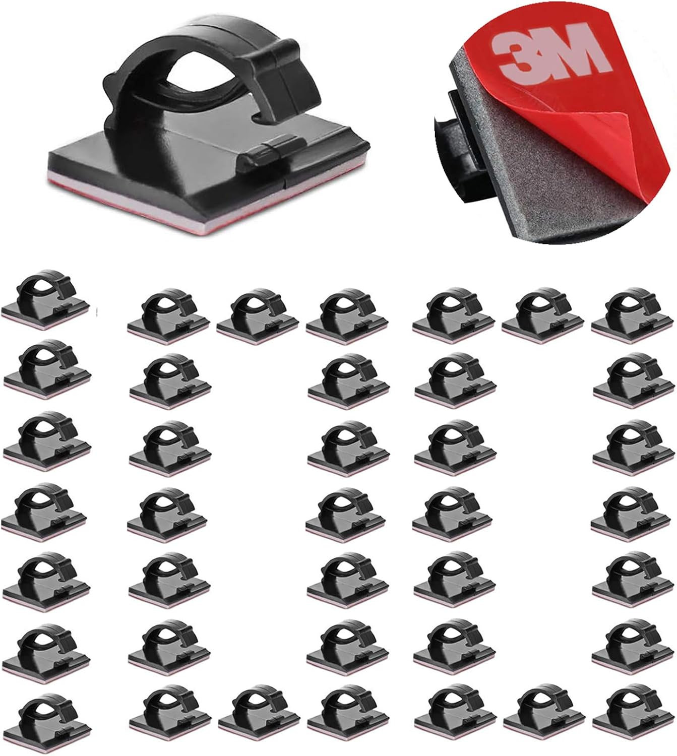Cable Clips Self with 3M Adhesive Cord Organizer Hooks for Office Home Car