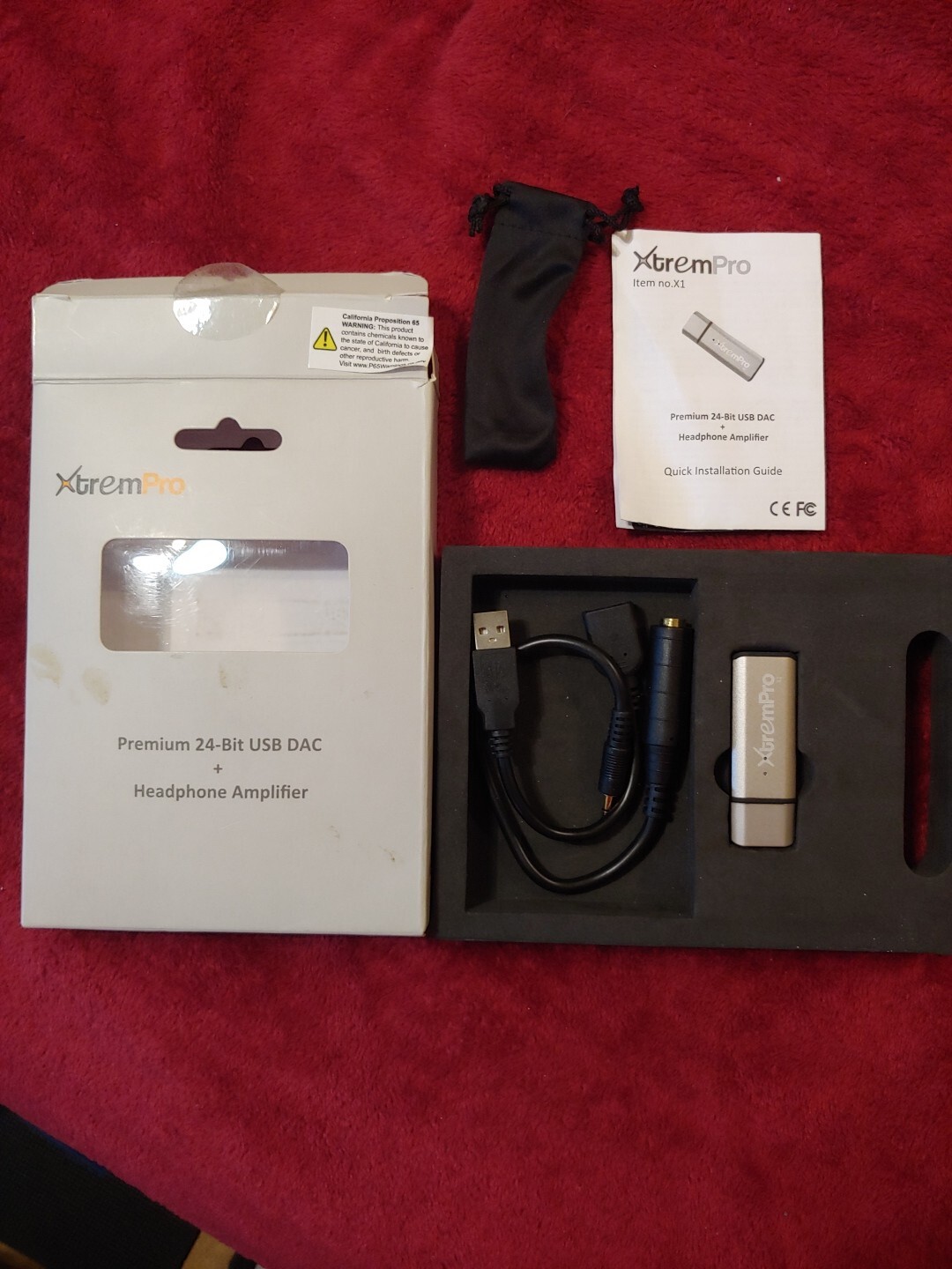 XtremPro Portable USB DAC Headphone Amplifier - Grey (X1) X1-1