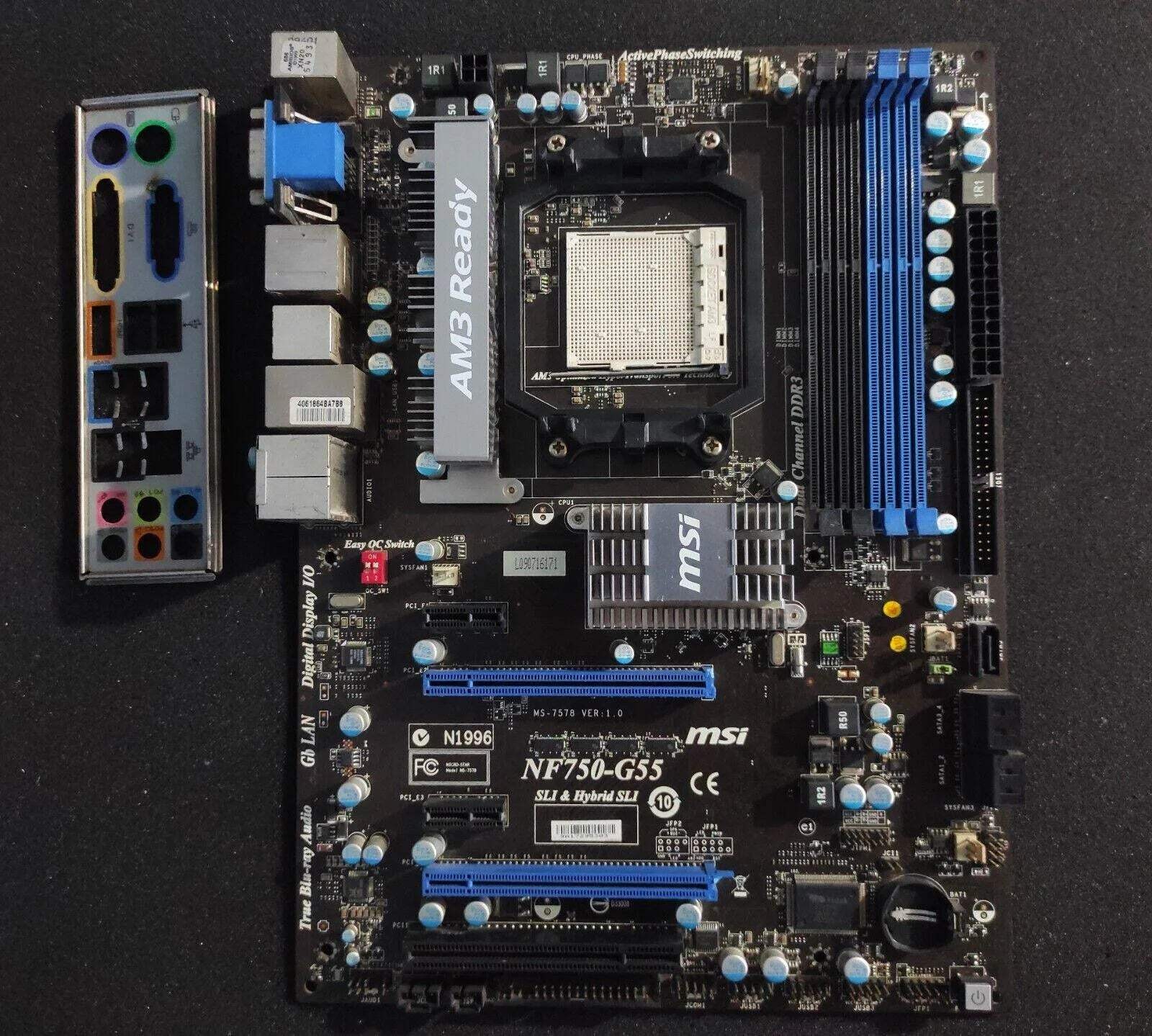 MSI NF750-G55 MS-7578 Socket AM3 ATX AMD DDR3 PCIe Motherboard nForce 750a SLI