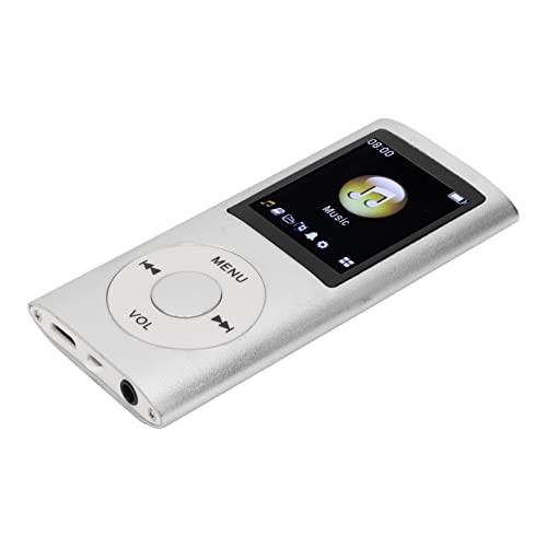 MP3 Player,MP3 Player Stylish Multifunctional Lossless Sound Slim 1.8 Sliver