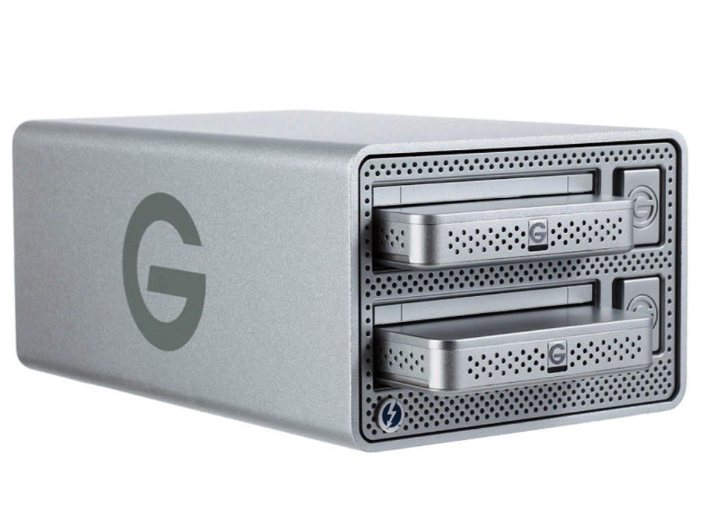 G-Technology G-DOCK EV Thunderbolt Raid Array w/2 - 1 TB USB-3 Drives & Manuals