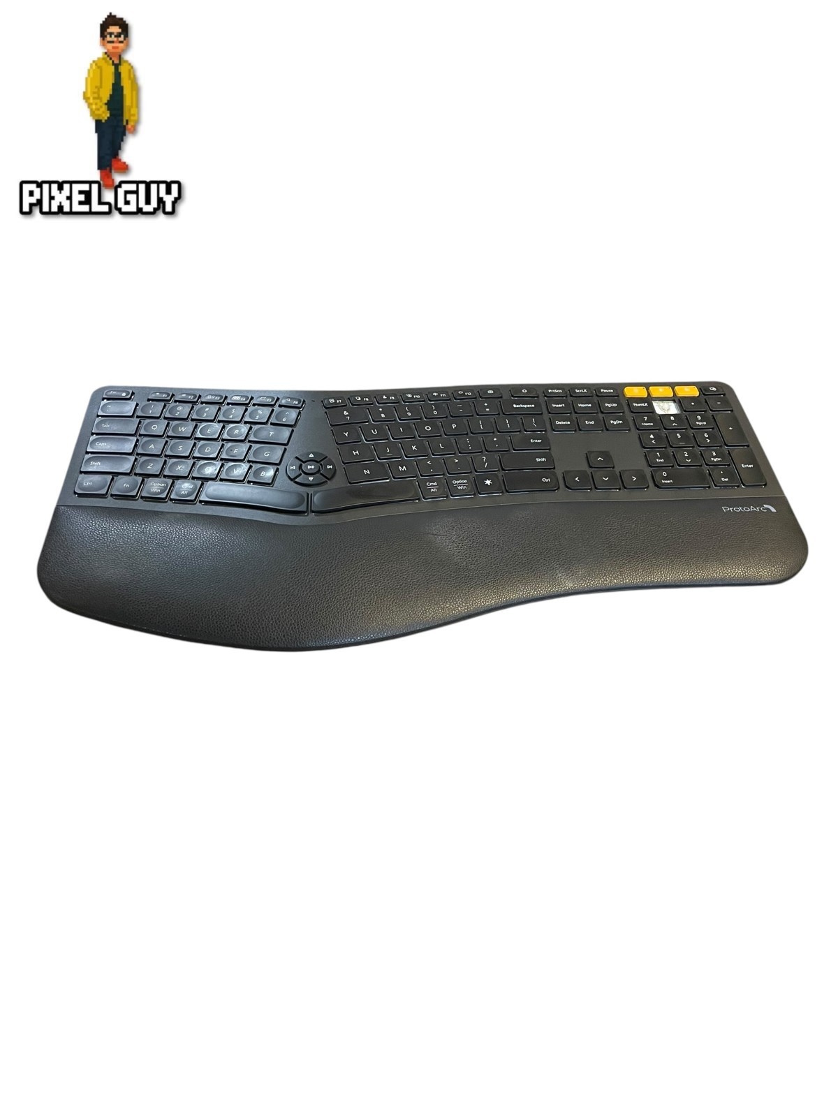 ProtoArc EK01 Plus Ergonomic Split Bluetooth Keyboard USB Wireless Backlit Green