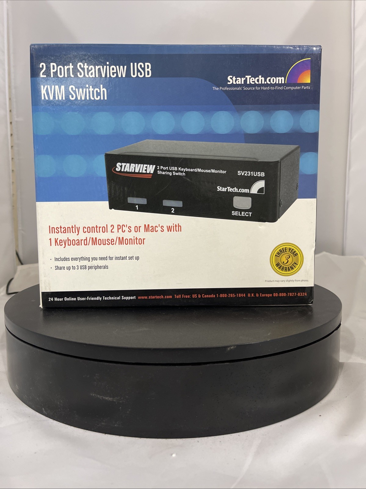 Startech SV231USB 2 Port Starview USB KVM Switch VGA Keyboard Mouse Brand New
