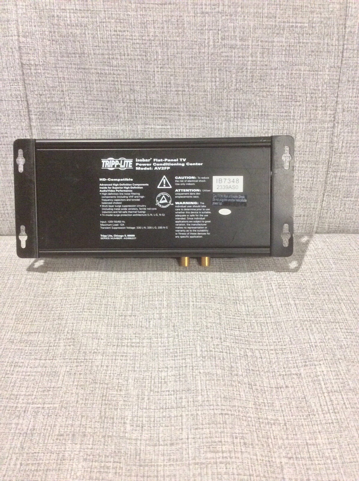Tripp Lite AV2FP Tripp Lite Isobar AV2FP Flat Panel Power Conditioner 