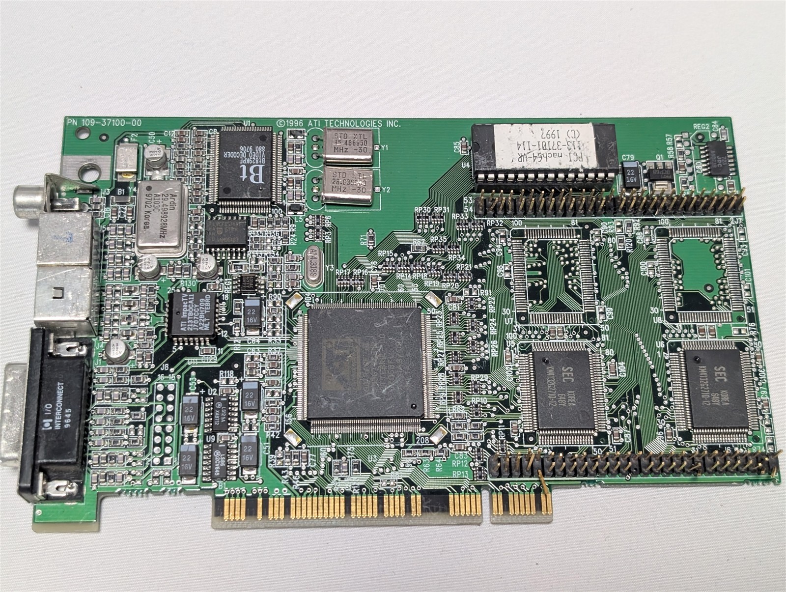 VINTAGE ATI All-in-Wonder Graphics Video Card TV Tuner Capture PN 109-37100-00