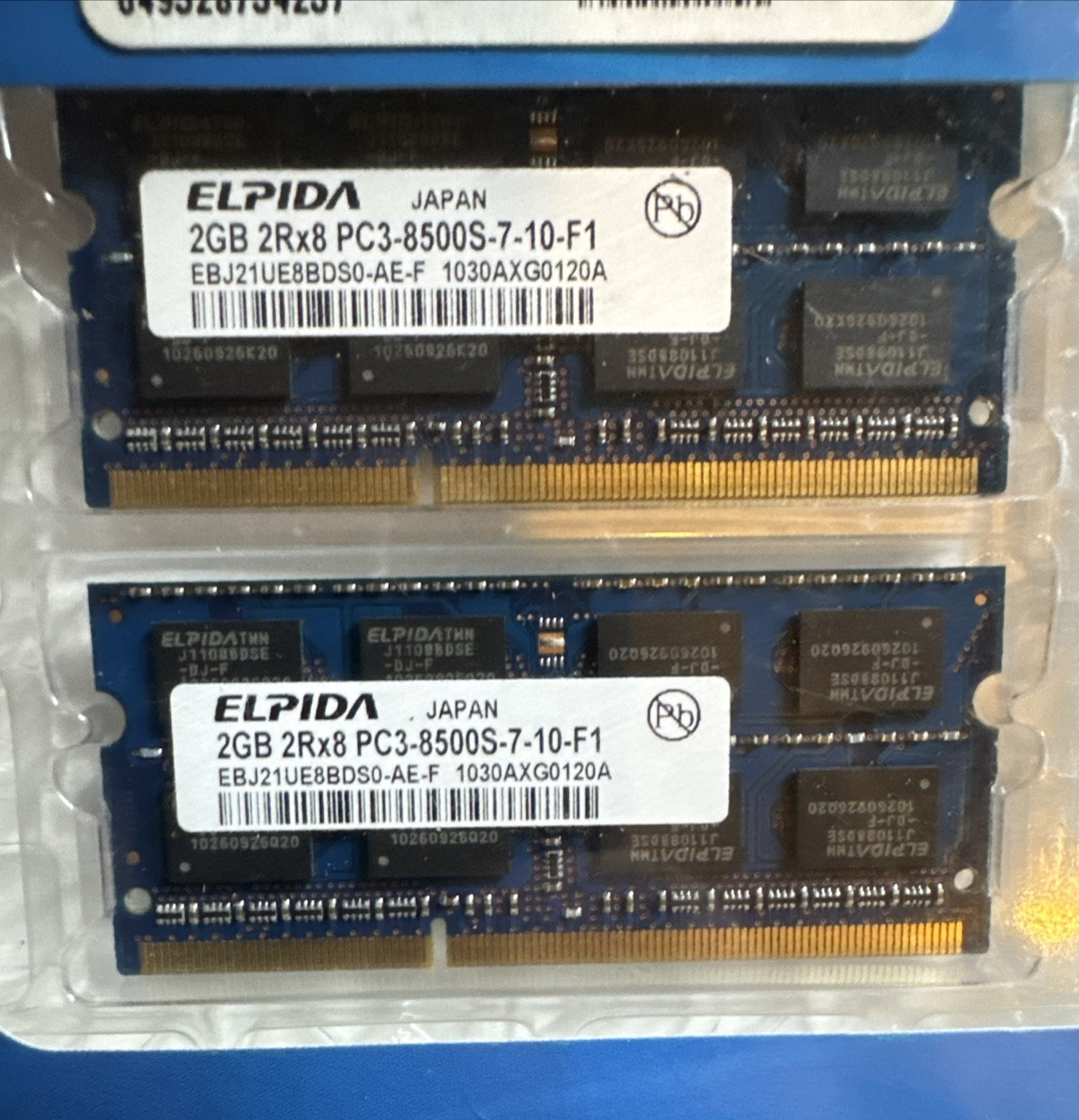 Elpida RAM 4GB Kit (2x4GB) DDR3 1600 Notebook Memory EBJ21UE8BDS0-AE-F NEW