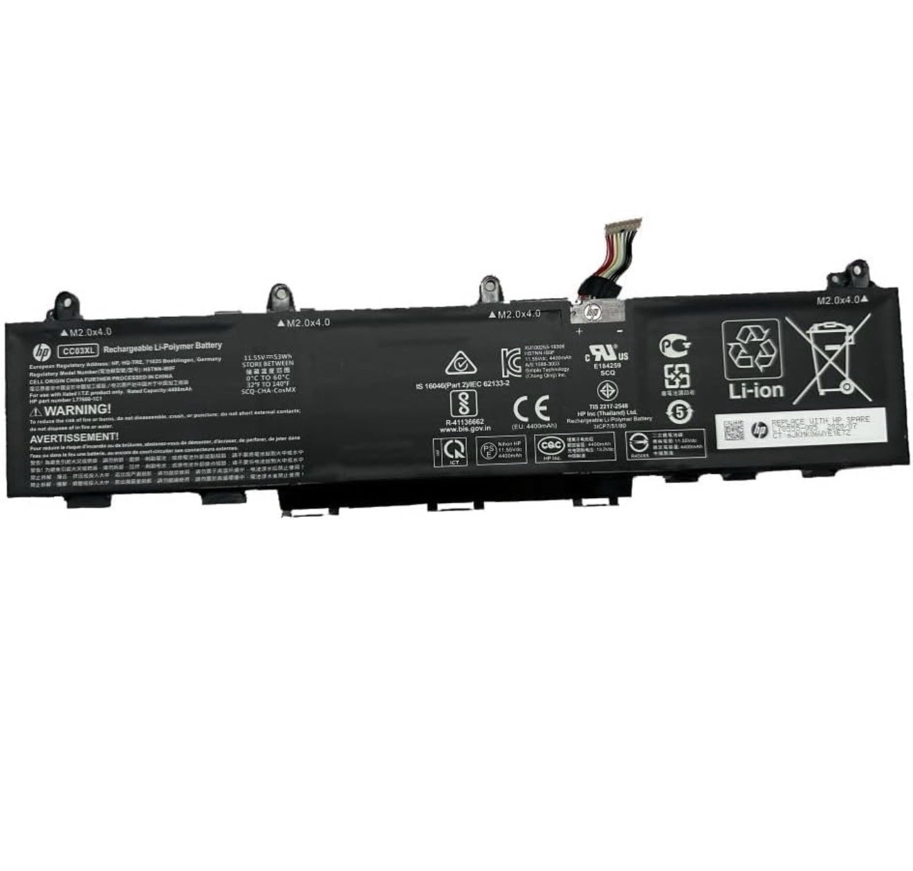 HP RX03XL Laptop Battery for HP 11.58V 4664mAh Li-Ion 3-Cell Black