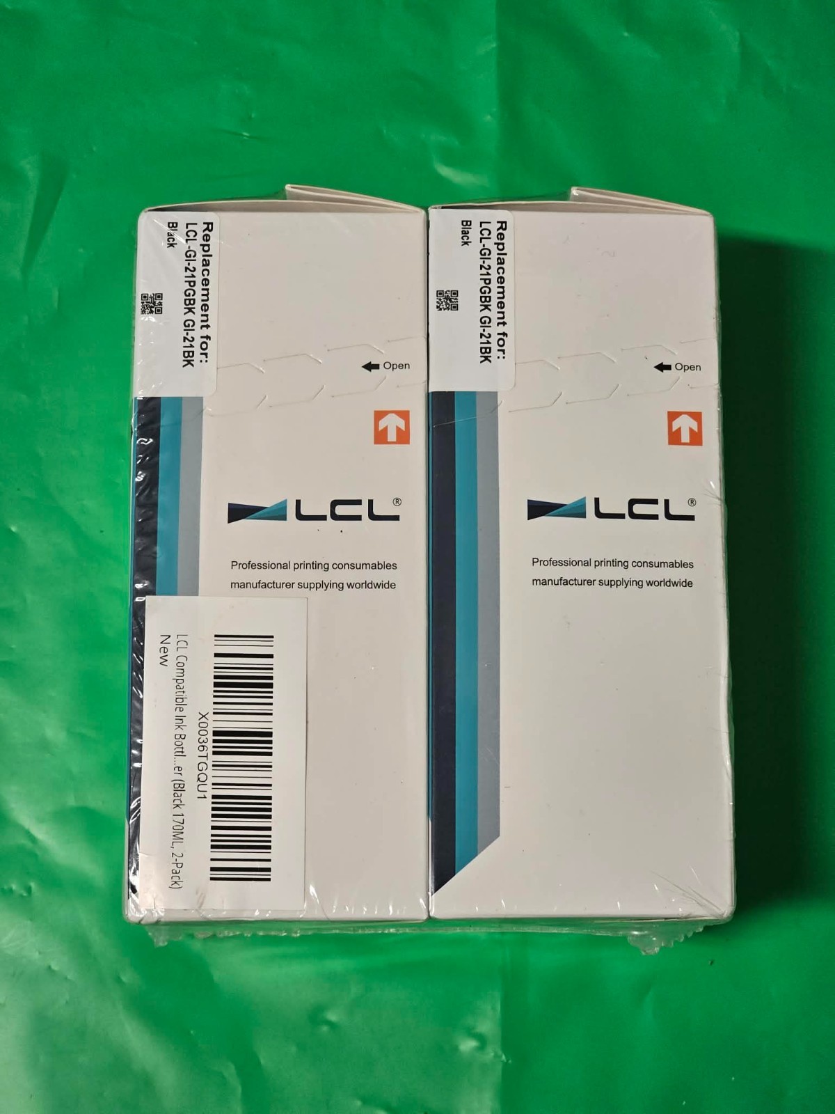 2 Pack LCL Black Printer Ink Cartridge Replacement For LCL-GI-21PGBK GI-21BK