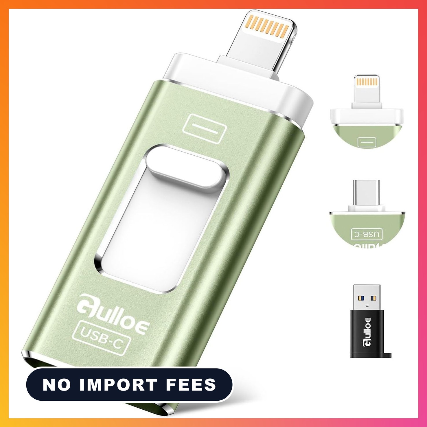 512GB Dual Interface Flash Drive for Phone Storage Photos Videos, Phone USB Back