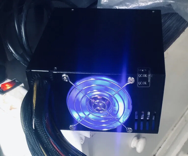 HEC X-POWER Pro 650W Blue LED Power Supply Unit PSU Continuous @ 40°C ATX TESTED