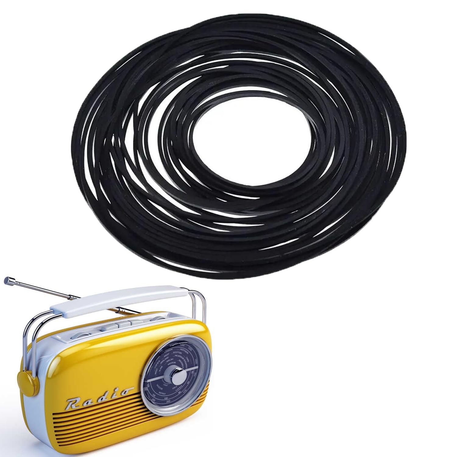 100pcs Recorder Belts, 40-135mm Cassette Recorder Repair Maintenance Mix Flat...