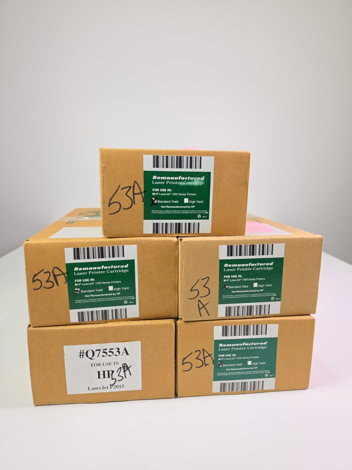 5pk Compatible Q7553A 53A Toner For HP LaserJet P2015 P2015d P2015dn M2727 M2727