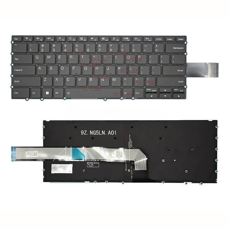 New Internal US Backlit Keyboard for Lenovo Laptop 14W 81MQ 14W Gen 2 82N8 82N9
