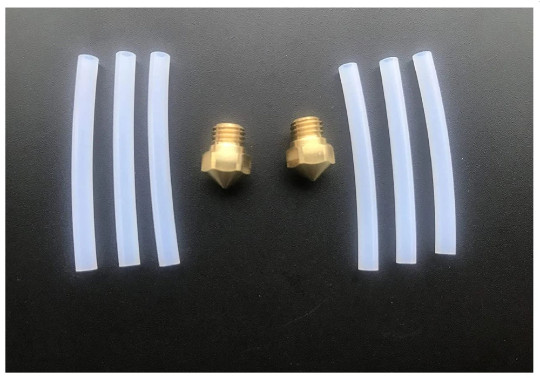 FlashForge Finder, QIDI TECH X-Plus/X-Max, 2 Nozzles +6 Teflon Tubes Replacement