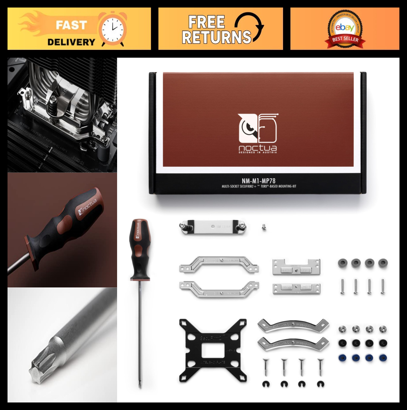 High-Performance Multi-Socket Mounting Kit for CPU Coolers - SecuFirm2+ Compatib