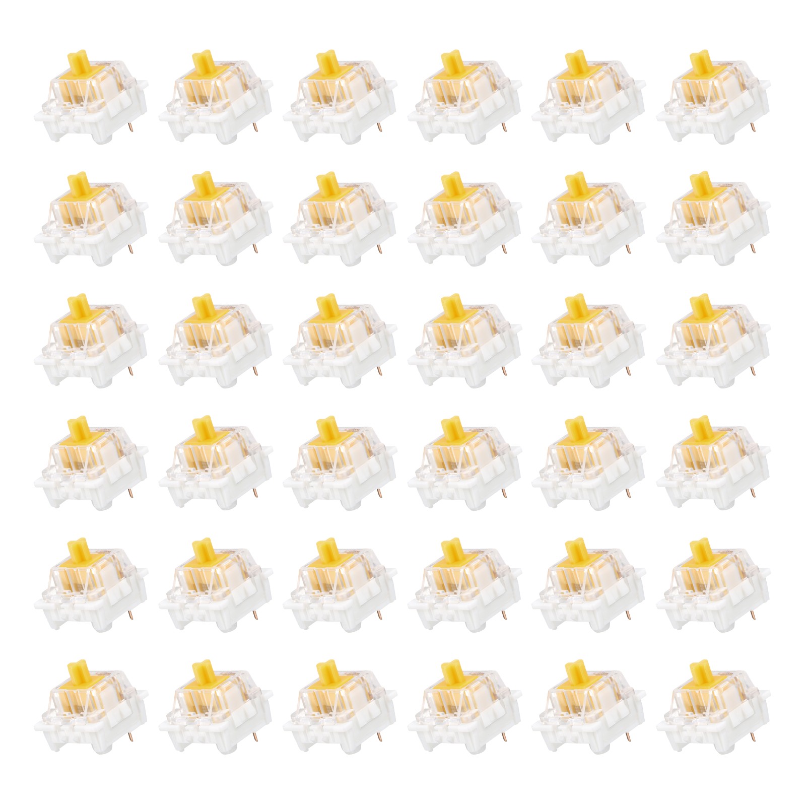 36pcs Yellow Keyboard Switches 3-Pin 45gf Linear Keyboard Switch Replacement
