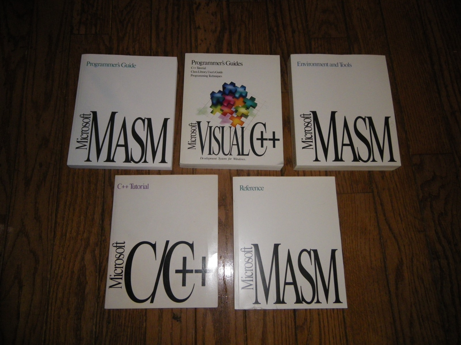 5 Vintage 1990’s Microsoft Program’s Guides Reference Tools MASA C/C++ Visual C+
