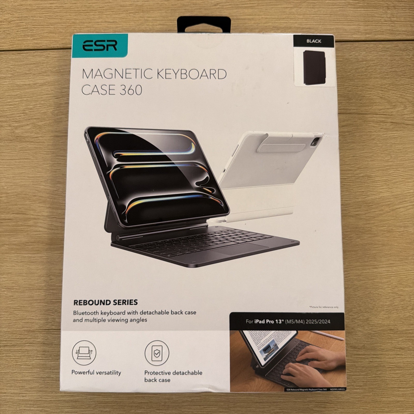 ESR Magnetic Keyboard Case 360 Rebound Series For iPad Pro 13 M5 M4 25 24 White