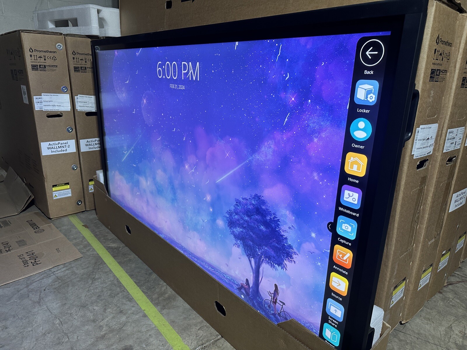Promethean AP7-B75-NA-1-4K ActivPanel 75 inch 4K Interactive Touchscreen w Mount