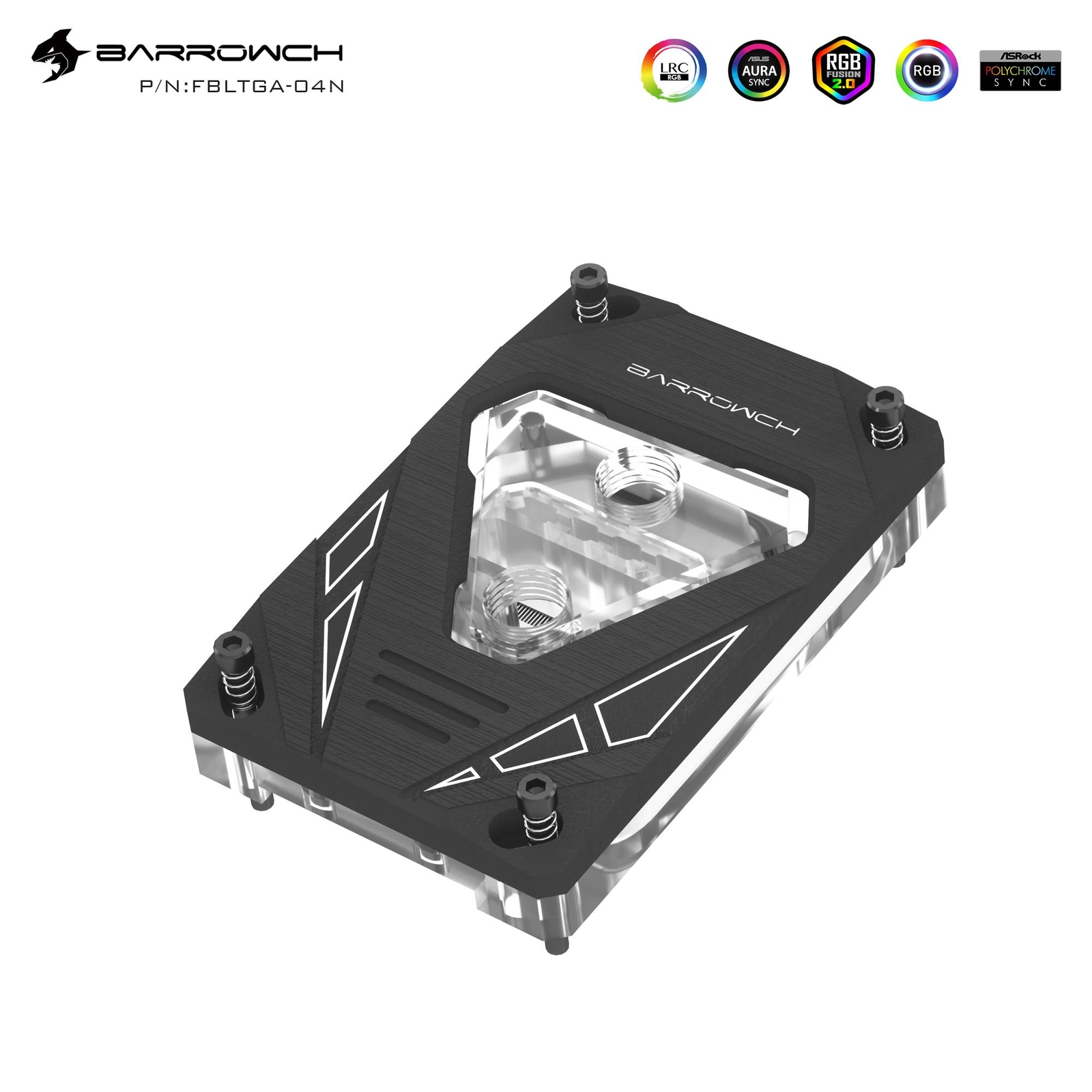 Barrowch RGB CPU Water Cooling Block for AMD AM3 AM4 AM5 FBLTGA-04N