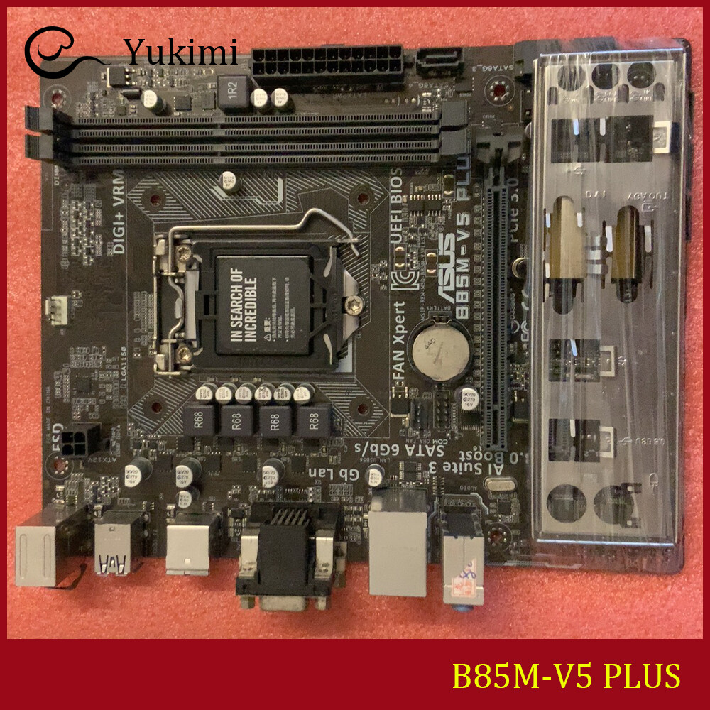 FOR ASUS B85M-V5 PLUS LGA 1150 DVI VGA DDR3 16GB Motherboard Test OK