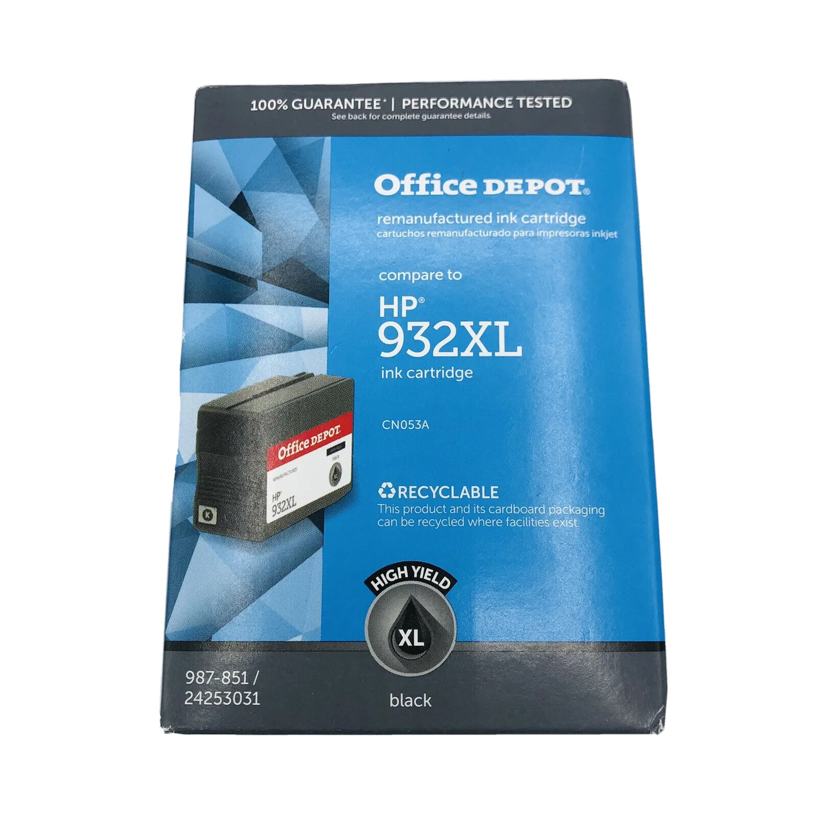Office Depot Black Ink Cartridge 932XL For HP Printer Paint Toner