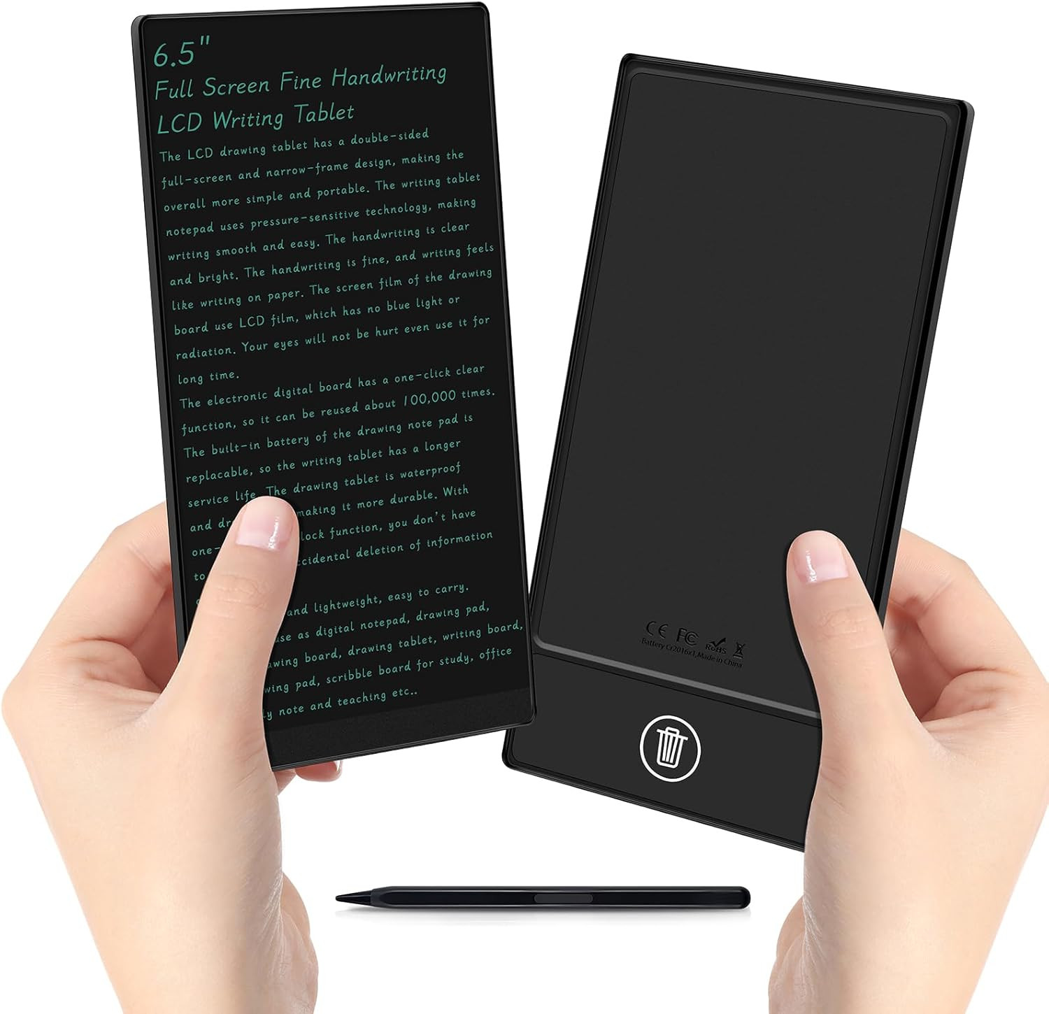 LCD Writing Tablet for Adult 6.5 Inch Mini Full Screen Drawing Board Reusable...