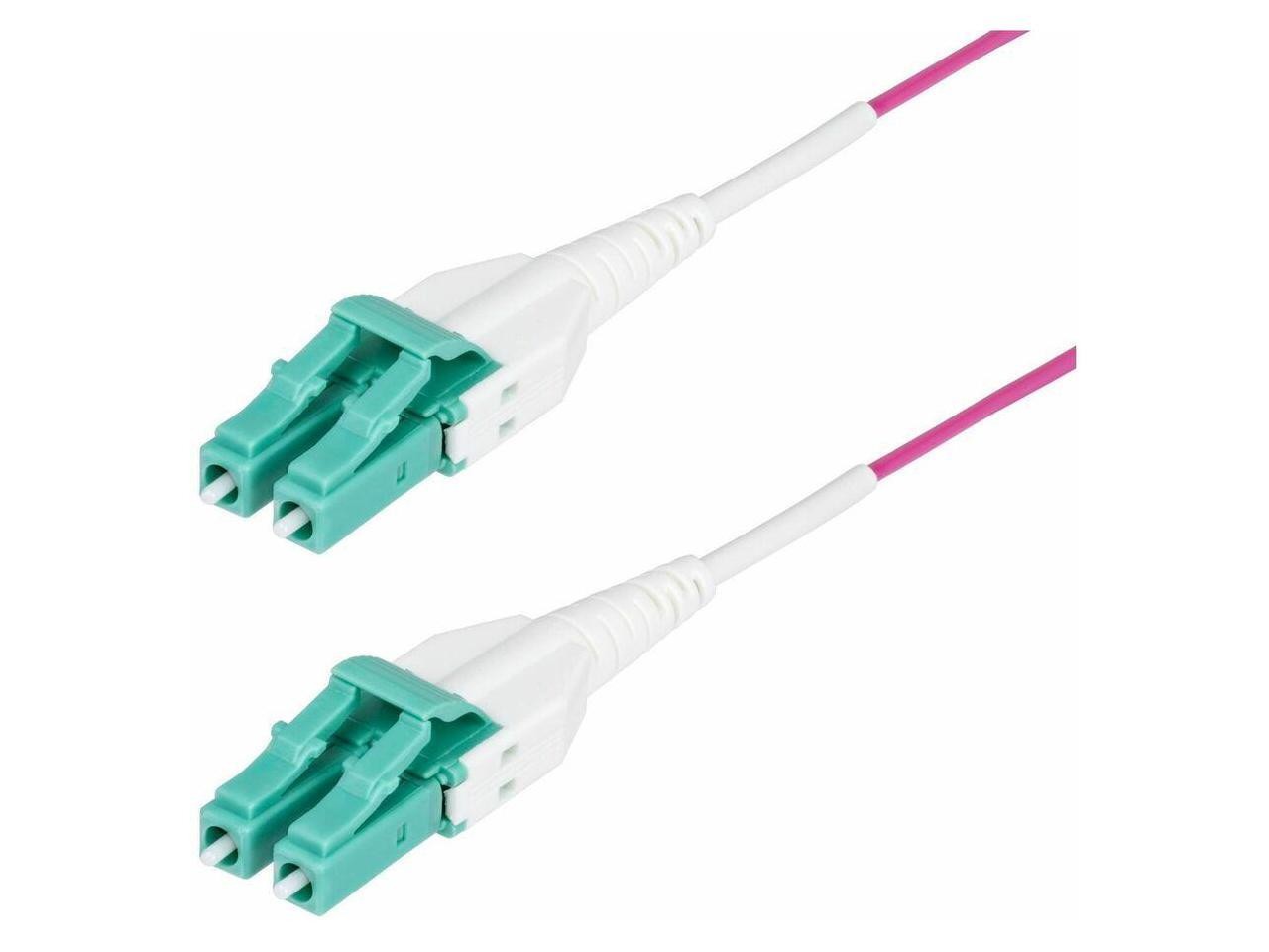 StarTech 50m 164ft LC to LC UPC OM4 Multimode Fiber Optic Cable Erika Violet 50/