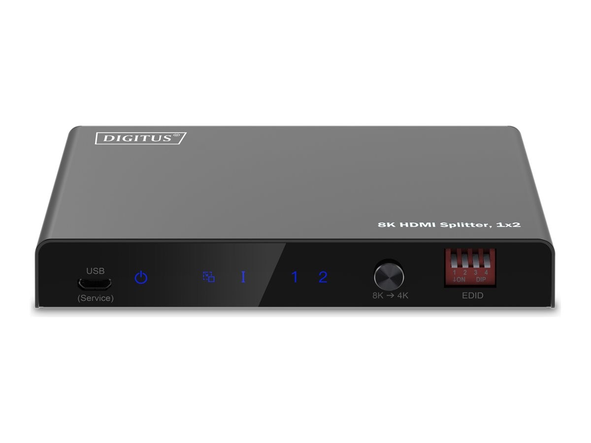 DIGITUS 8K HDMI Splitter 1x2 Audio/Multimedia Cable DS-55339