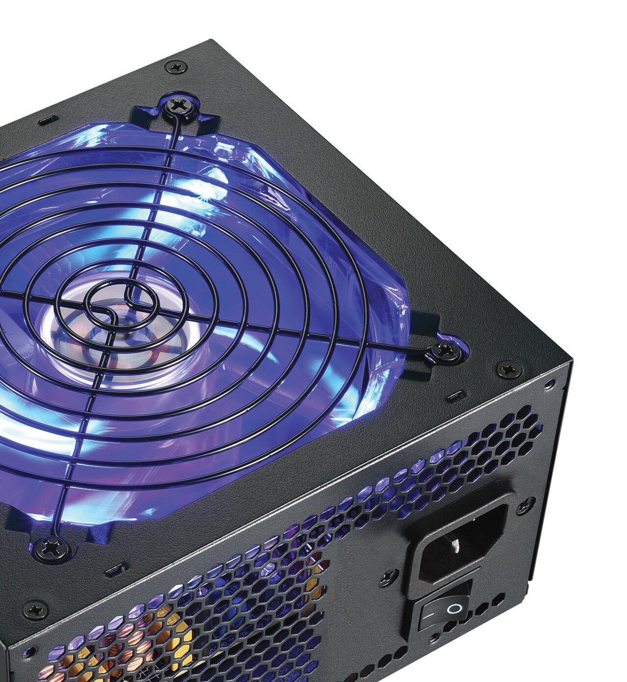 New SHARK 1000W Blue LED Fan 2x PCIe Gaming PC ATX 12V 80plus Cool Power Supply